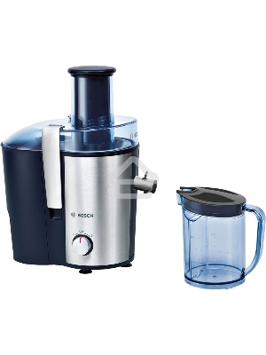 Соковыжималка центробежная Bosch MES3500 700Вт рез.сок.:1250мл. серебристый/синий