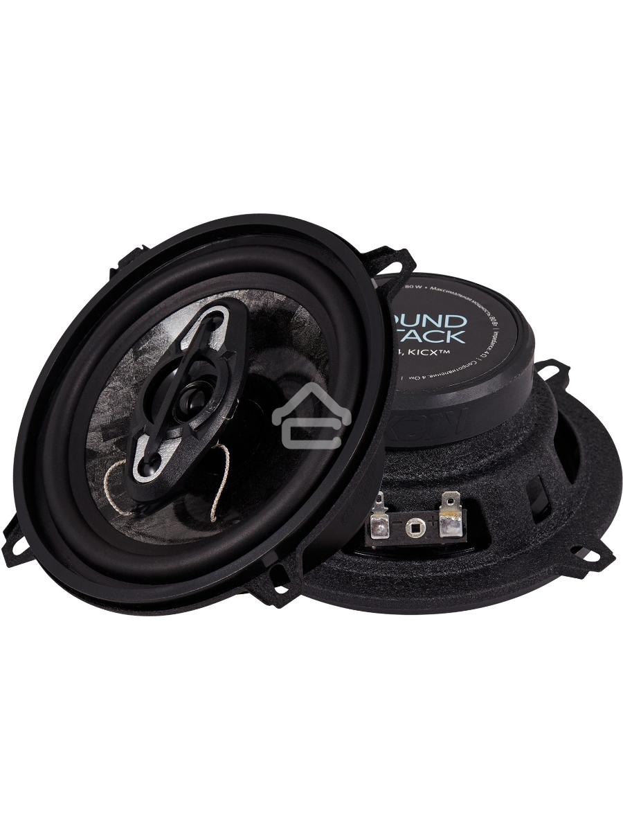 Колонки автомобильные Kicx SA 134 80Вт 90дБ 4Ом 13см (5дюйм) (ком.:2кол.) коаксиальные четырехполосные