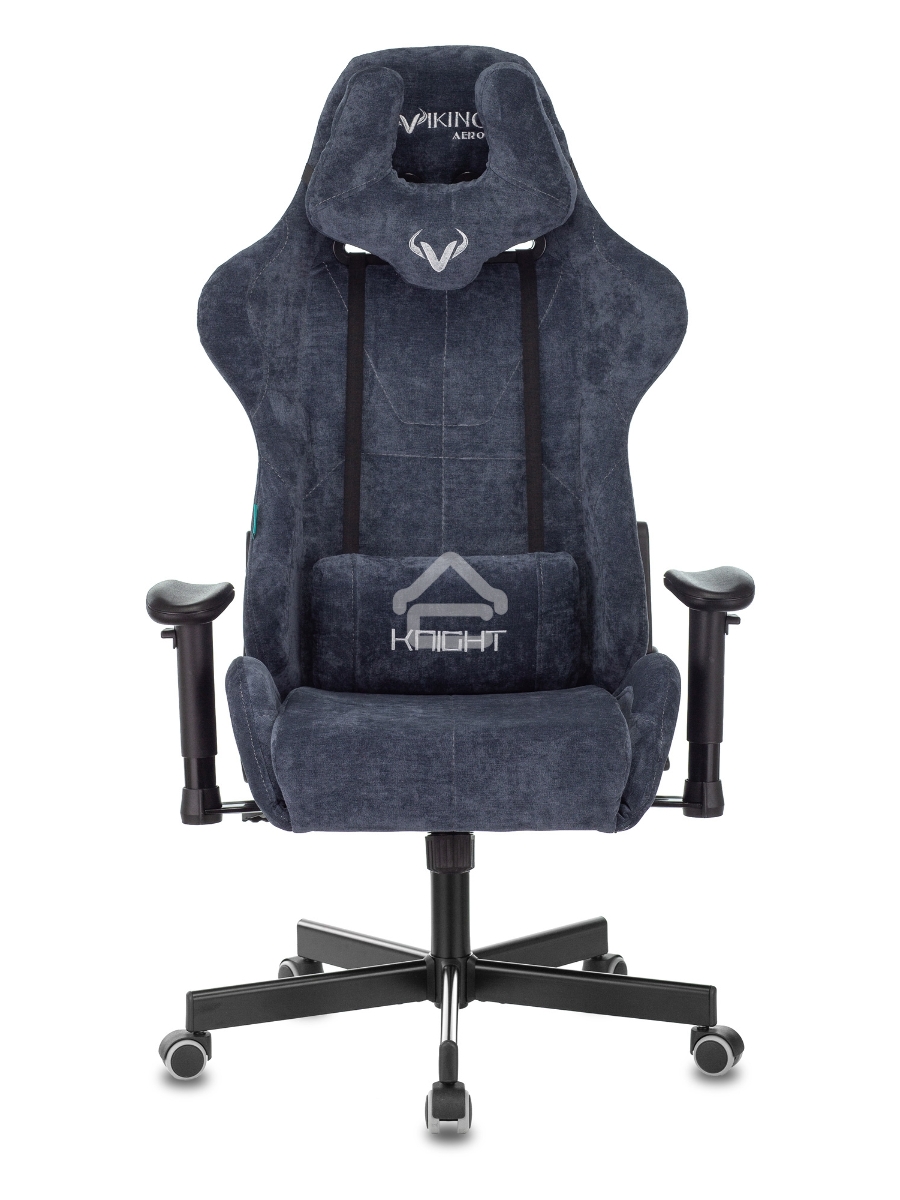 Кресло игровое Бюрократ VIKING KNIGHT LT27 FABRIC синий крестовина металл/пластик
