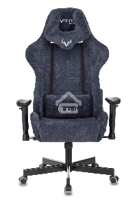 Кресло игровое Бюрократ VIKING KNIGHT LT27 FABRIC синий крестовина металл/пластик