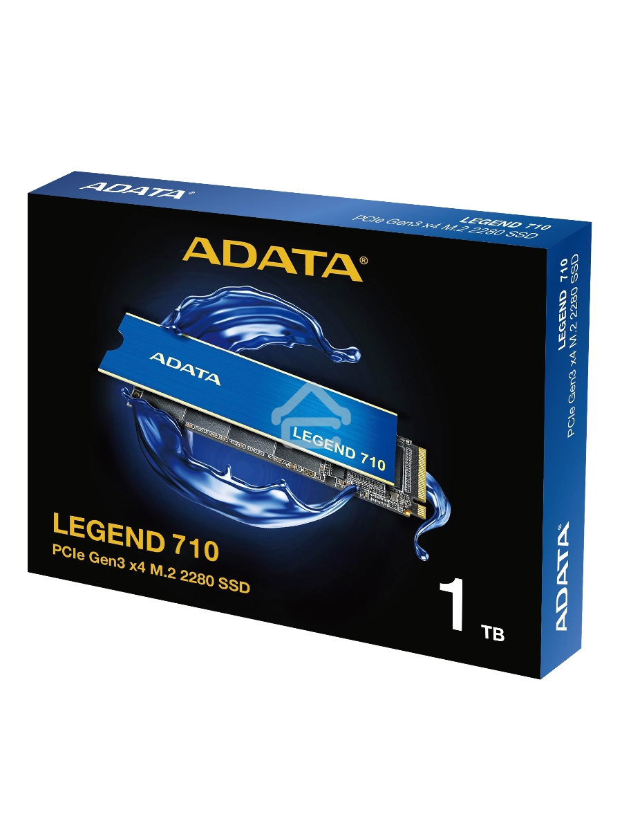 Накопитель SSD ADATA LEGEND 710, 1Tb, PCIe 3.0 x4, M.2 2280, NVMe, R/W 2400/1800, с радиатором