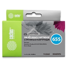 Картридж струйный Cactus CS-CZ111AE №655 пурпурный (14,6 мл) для HP DJ IA 3525/5525/4515/4525