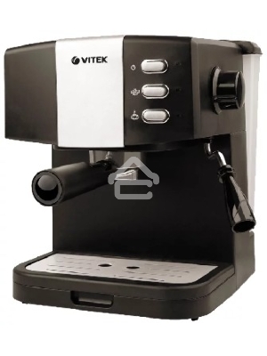 Кофеварка рожковая Vitek VT-1523(MC) черный/серебристый, исп. кофе - молотый, 1.5 л, 850 Вт, 15 Бар.