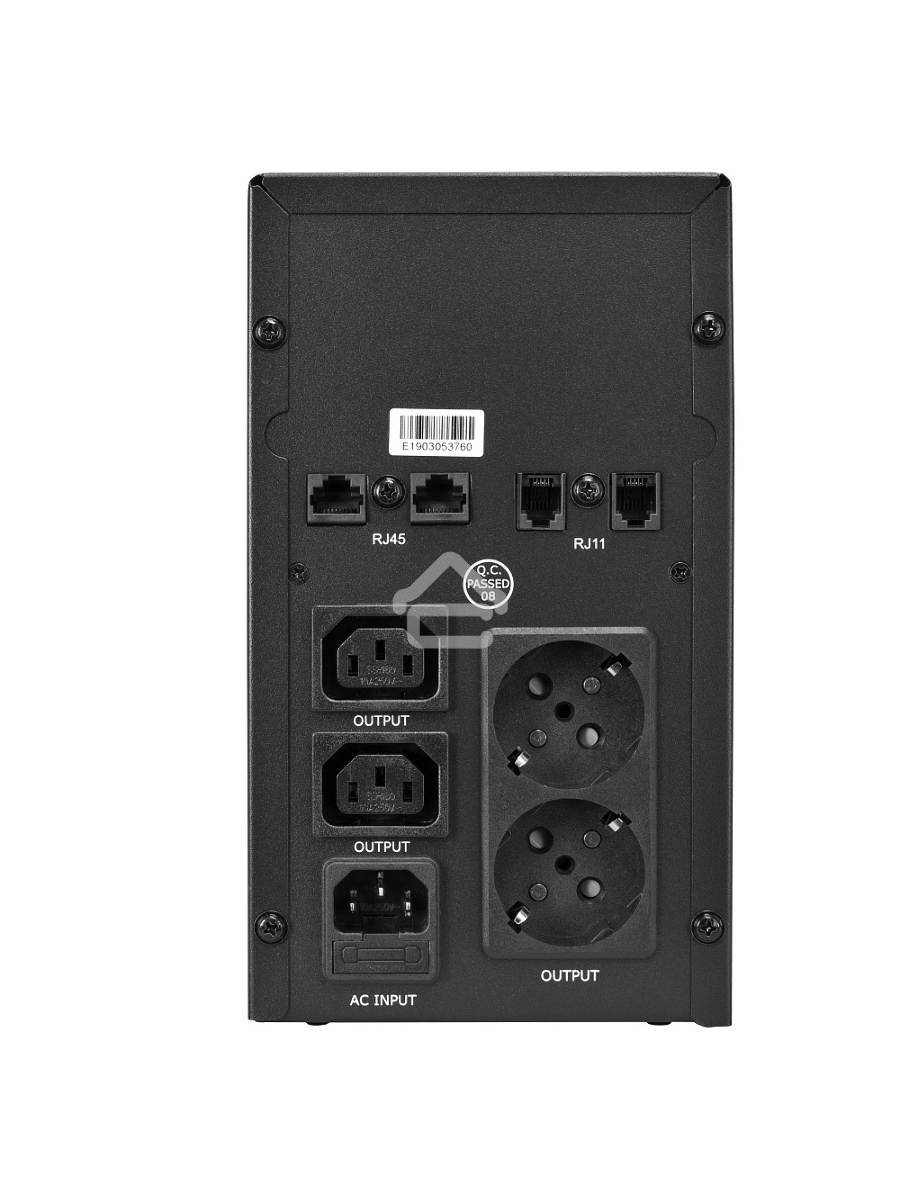 Источник бесперебойного питания CROWN ИБП CMU-SP800 COMBO {800VA металл,1x12V/9AH, розетки 2*IEC + 2*EURO} CM000001494