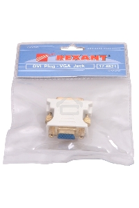 Переходник Rexant (17-6821) ПЕРЕХОДНИК шт.DVI - гн.VGA GOLD