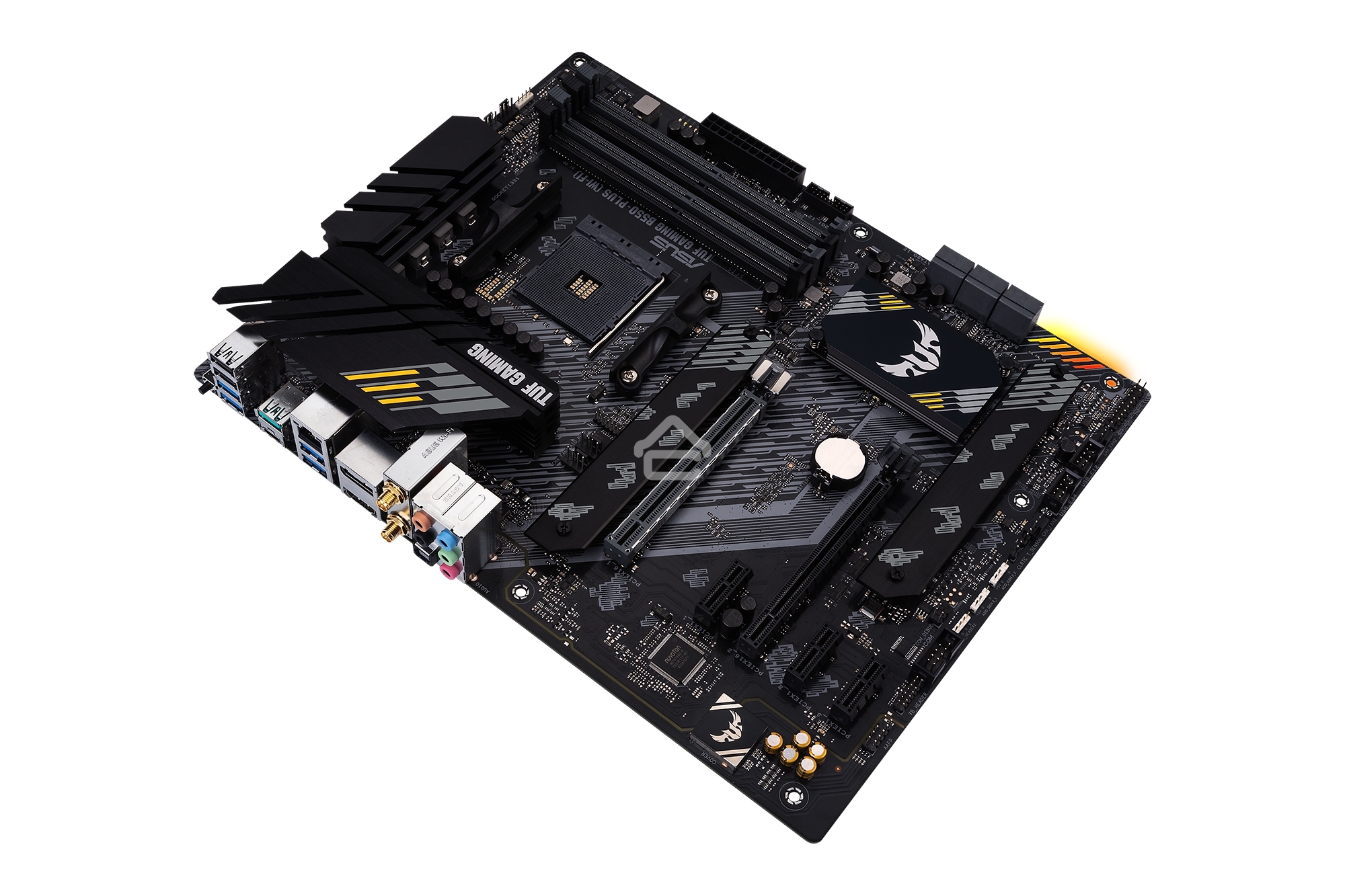 Материнская плата ASUS TUF GAMING B550-PLUS WIFI II, AM4, AMD B550, 4xDDR4, 6xSATA, 2xM.2, 1xPCI-E 3.0 x16, 1xPCI-E 4.0 x16, 3xPCI-E x1, 1xDP, 1xHDMI, 1x 2.5Gb LAN, 2xUSB-A 3.2 Gen 1, 1xUSB-A 3.2 Gen 2, 1xUSB-C 3.2 Gen 2, 3x3.5 мм, 7.1, ATX