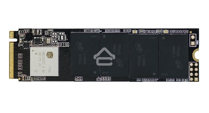 Накопитель SSD KingSpec NE-512, 512Gb, M.2 2280, PCIe 3.0 x4, NVMe, R/W 2400/1700