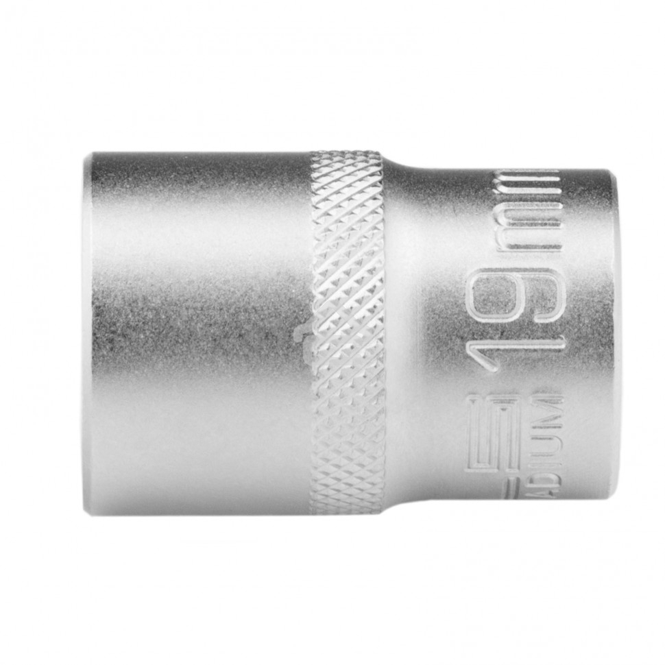 Головка торцевая, 19 мм, 12-гранная, CrV, под квадрат 1/2