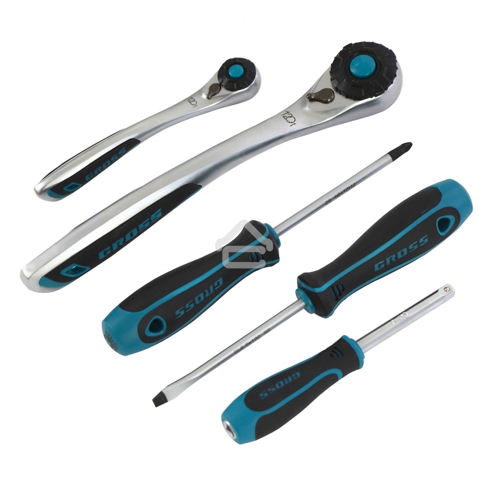 Набор инструментов Gross 78 пред., 120 зубьев, CrV, 1/4, 1/2 14148