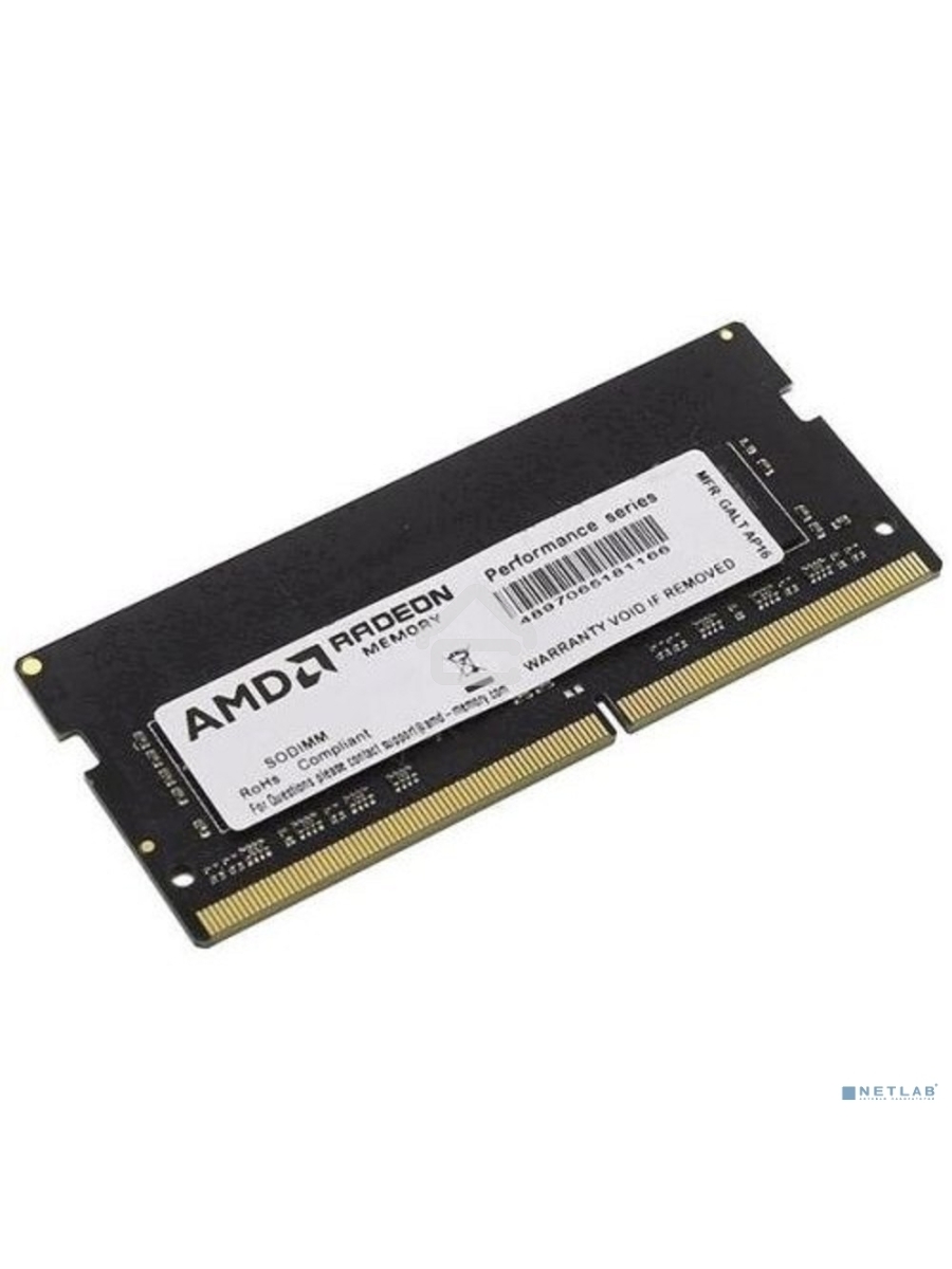 Оперативная память AMD Radeon R7, DDR4, 8GB (1x8GB), 2666MHz, CL16, SO-DIMM, OEM