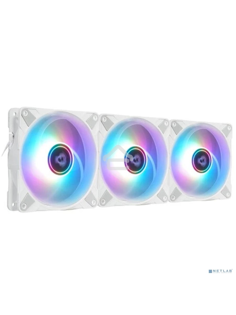 Комплект вентиляторов для корпуса Arctic P12 PWM PST A-RGB (3 шт.) белый, 120 мм, 2000 об/мин, 22.5 дБ, 4 pin