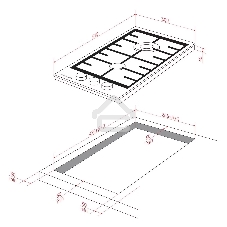 Газовая варочная панель Kuppersberg FG 36 W
