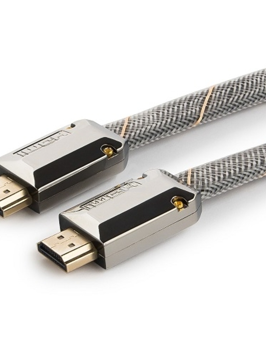 Кабель Cablexpert HDMI серия Platinum, 1,8 м, v2.0, M/M, плоский, позол.разъемы, металлический корпус, нейлоновая оплетка, блистер