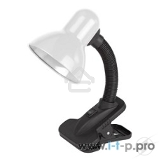 Настольные светильники ЭРА N-102 N-102-E27-40W-W белый Светильник настольный, цоколь E-27, на прищепке