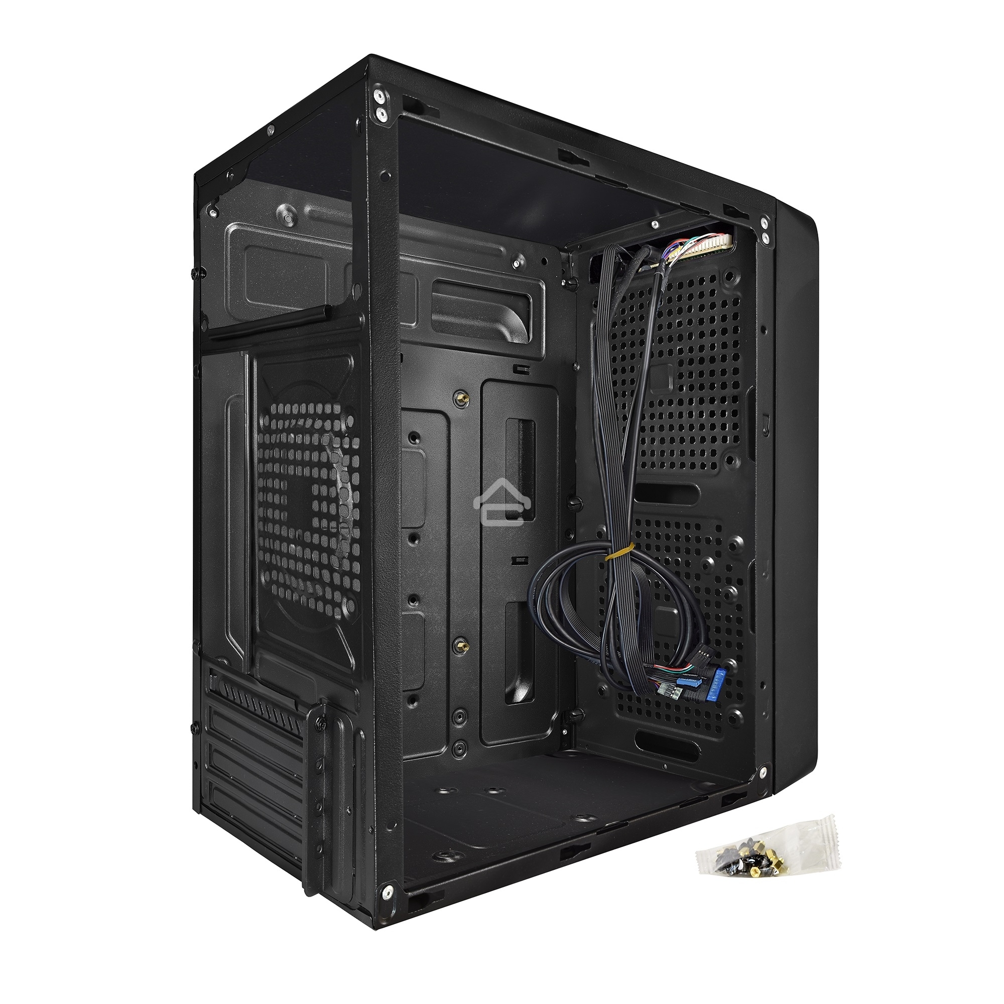Компьютерный корпус Exegate BAA-108, черный, EX283122RUS Minitower, mATX, <без БП>, 2*USB, Audio