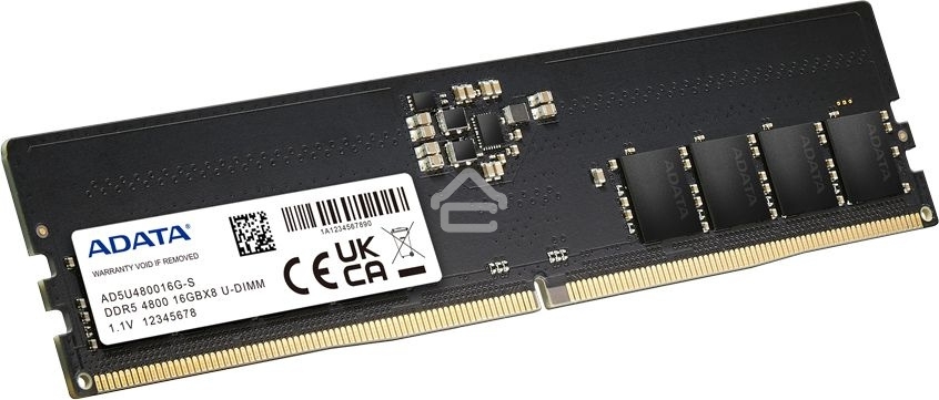 Оперативная память ADATA, DDR5, 16Gb (1x16Gb), 4800MHz, CL40, UDIMM