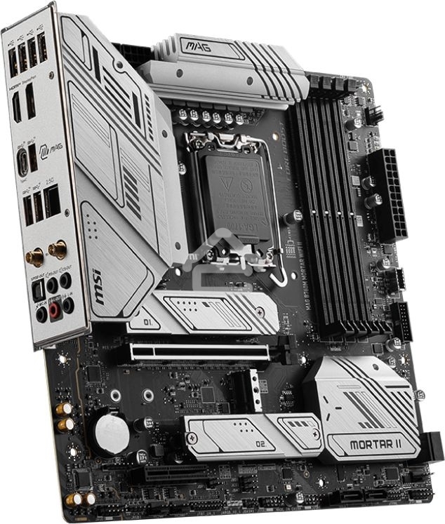 Материнская плата MSI MAG B760M MORTAR WIFI II, LGA 1700, Intel B760, 4xDDR5, 4xSATA, 3xM.2, 1xPCIe 5.0 x16, 1xPCIe 4.0 x4, 1xHDMI, 1xDP, 1xUSB Type-C, 1x2.5Gb LAN, 3xUSB-A 2.0, 3xUSB-A 3.2 Gen 2, 5x3.5 мм, 7.1, mATX