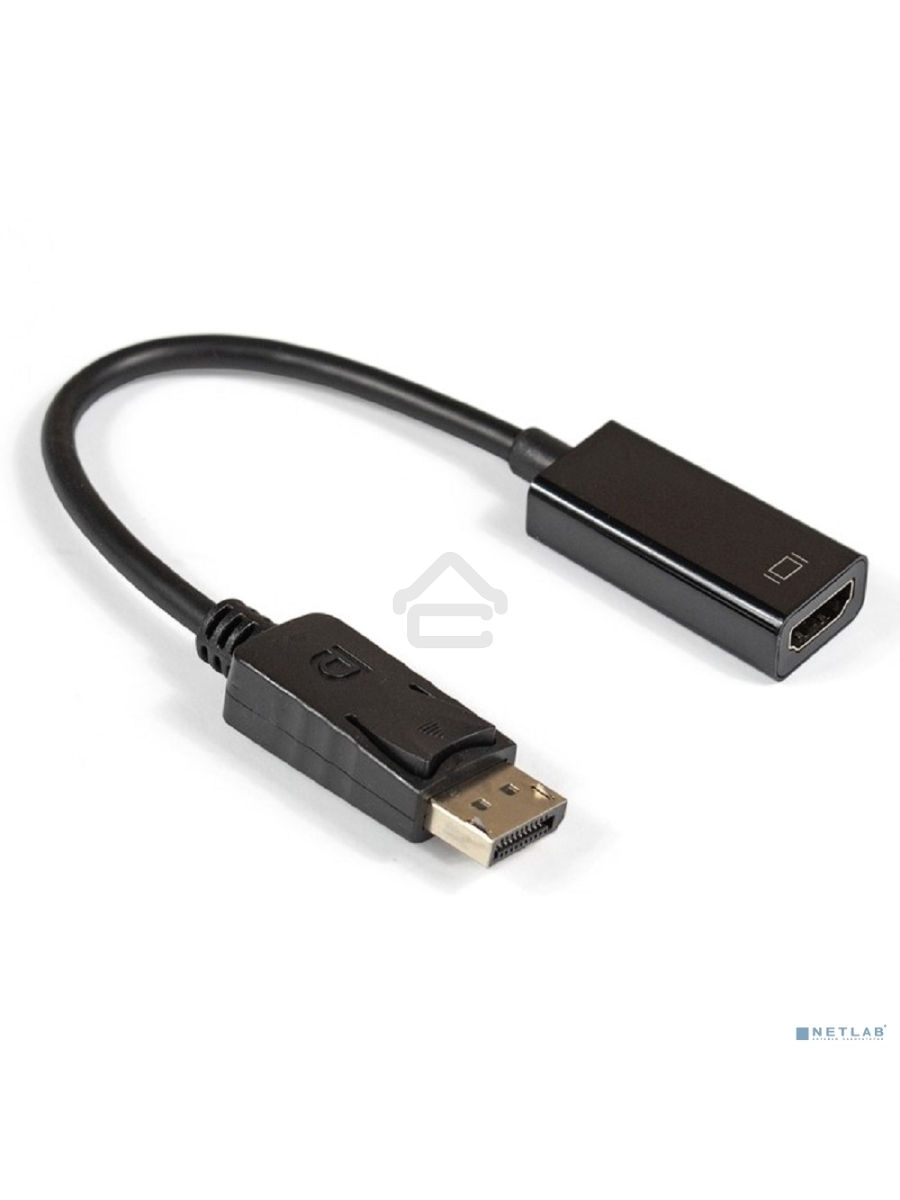 Кабель-переходник Exegate EX284921RUS  DisplayPort-HDMI ExeGate EX-DPM-HDMIF-0.15 (20M/19F, 0,15м)