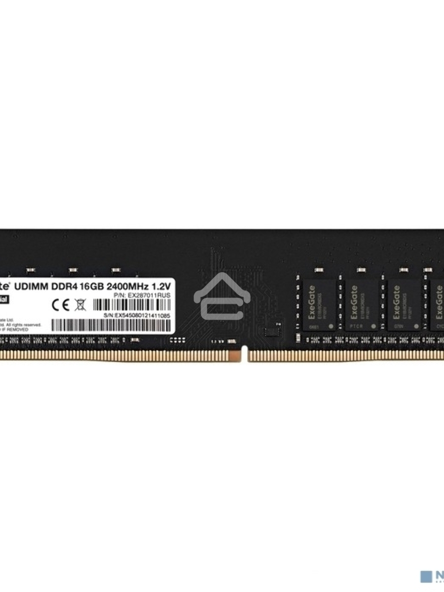 Оперативная память Exegate, DDR4, 16GB (1x16 GB), 2400 MHz, CL17, DIMM, OEM