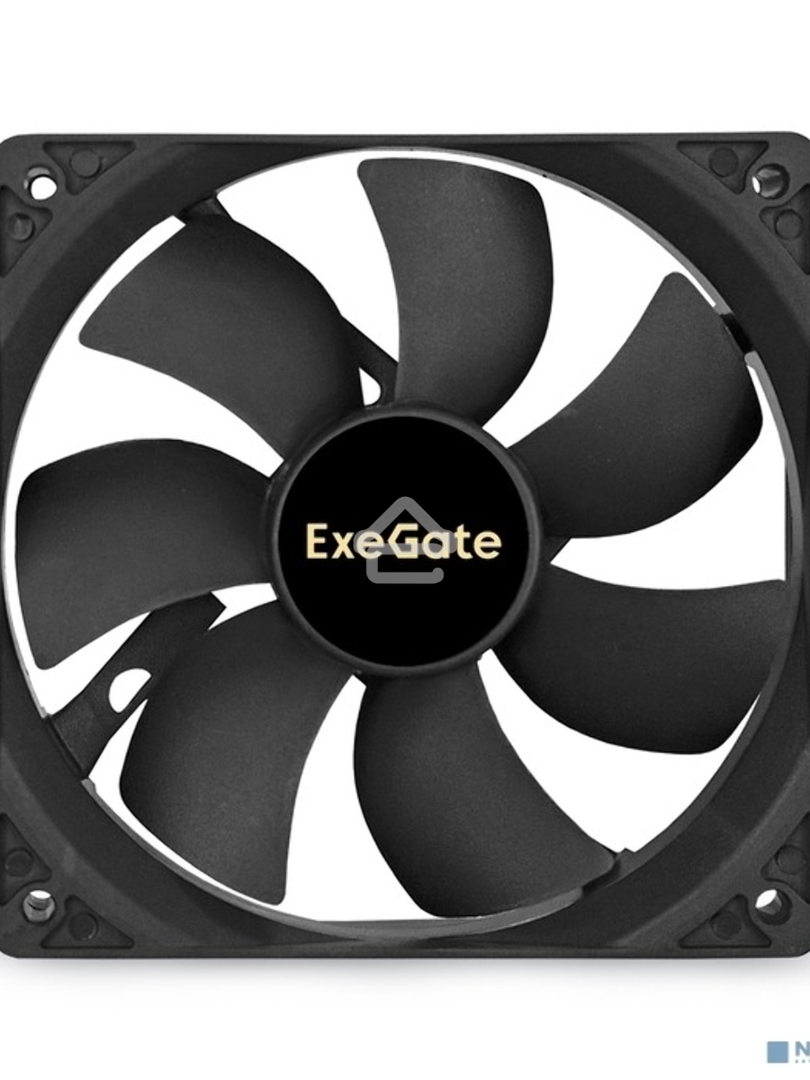Вентилятор для корпуса ExeGate EX12025S2P черный, 120 мм, 1500 об/мин, 24 дБ, 2 pin