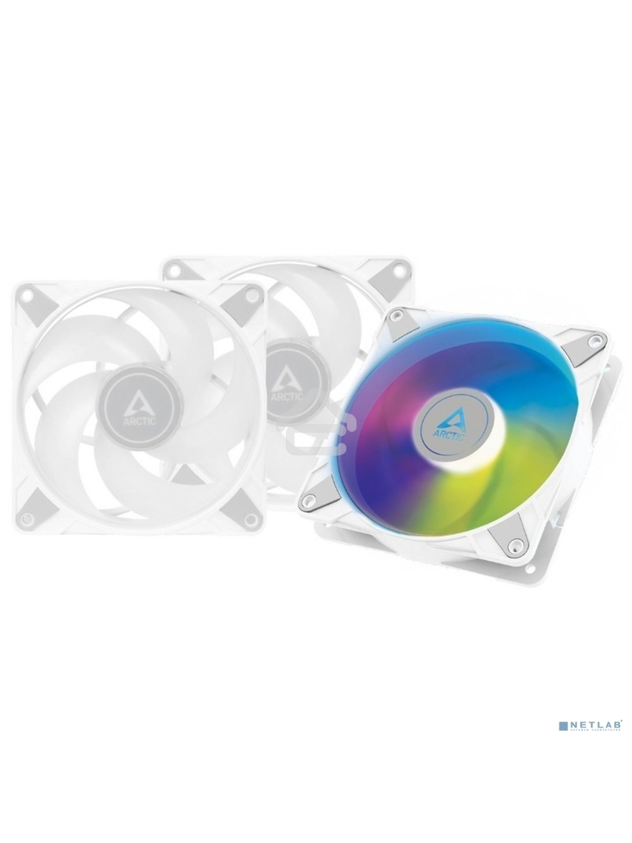 Комплект вентиляторов для корпуса Arctic P12 PWM PST A-RGB (3 шт.) белый, 120 мм, 2000 об/мин, 22.5 дБ, 4 pin