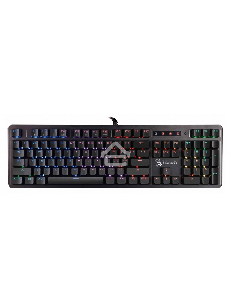 Клавиатура A4 B975 механическая черный USB Gamer LED (подставка для запястий)