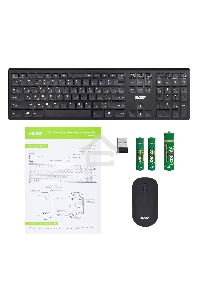 Комплект клавиатура и мышь Acer OKR030 [ZL.KBDEE.005]  Combo wilreless USB  slim black
