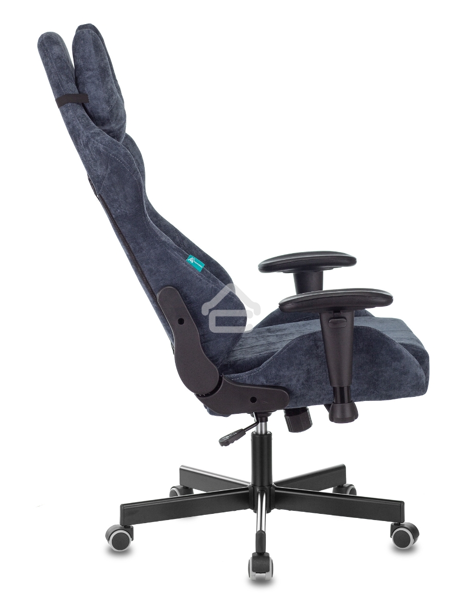 Кресло игровое Бюрократ VIKING KNIGHT LT27 FABRIC синий крестовина металл/пластик