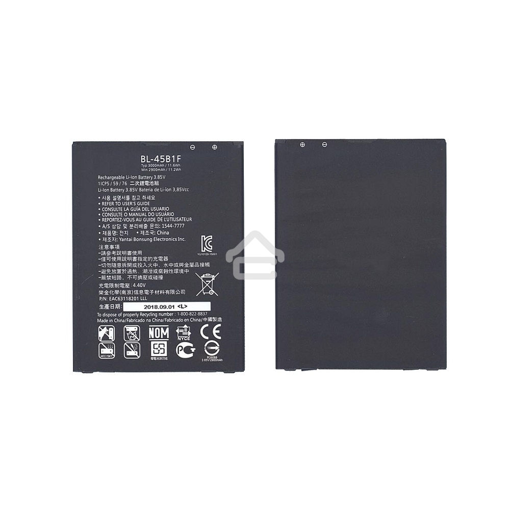 Аккумуляторная батарея BL-45B1F для LG F600, F720S 3000mAh/11.55Wh 3,85V