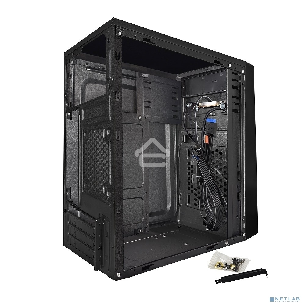 Компьютерный корпус Exegate EX283062RUS  Minitower ExeGate BAA-107U Black, mATX, <AAA400, 80mm>, 1*USB+2*USB3.0, Audio