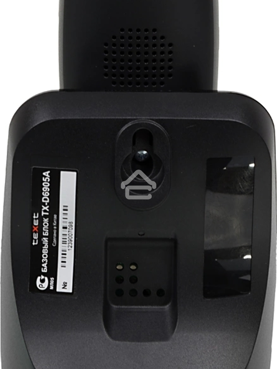 Радиотелефон teXet TX-D6905A черный (громкая связь,телефонная книга на 50 имен и номеров, определитель номера, будильник)
