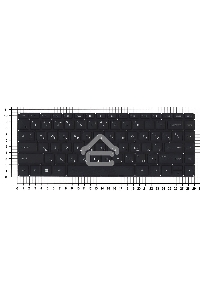 Клавиатура для ноутбука HP Envy 14-u черная с подсветкой