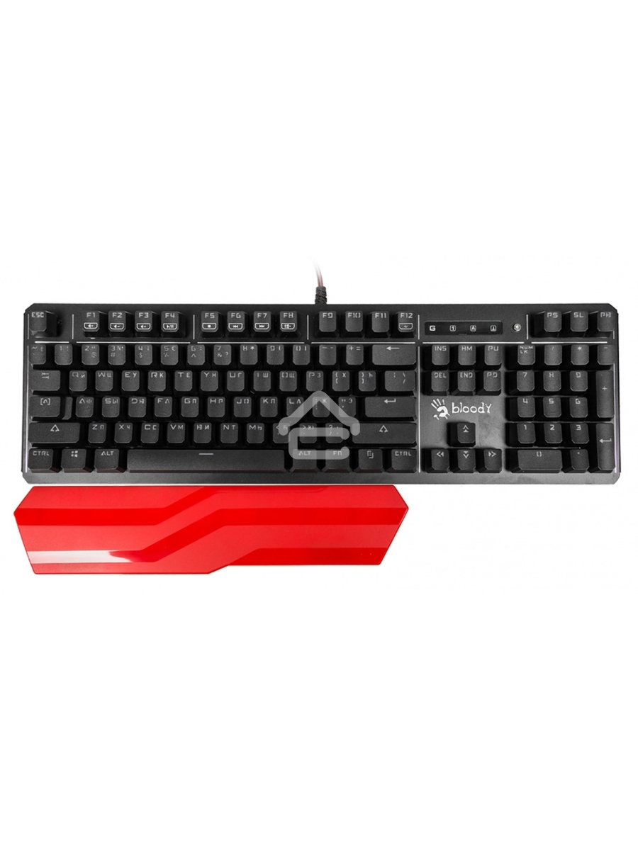 Клавиатура A4 B975 механическая черный USB Gamer LED (подставка для запястий)