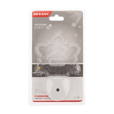 Ночник светодиодный Rexant СНЕЖИНКА ХАМЕЛЕОН свечение мультиколор 7 цветов, 230 В