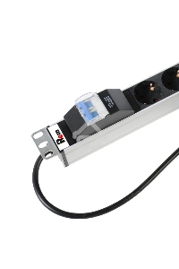 Верт блок розет Rem-16 с авт 16А 10 Shuko 10IEC60320 C19 16A алюм 33-38U 3м