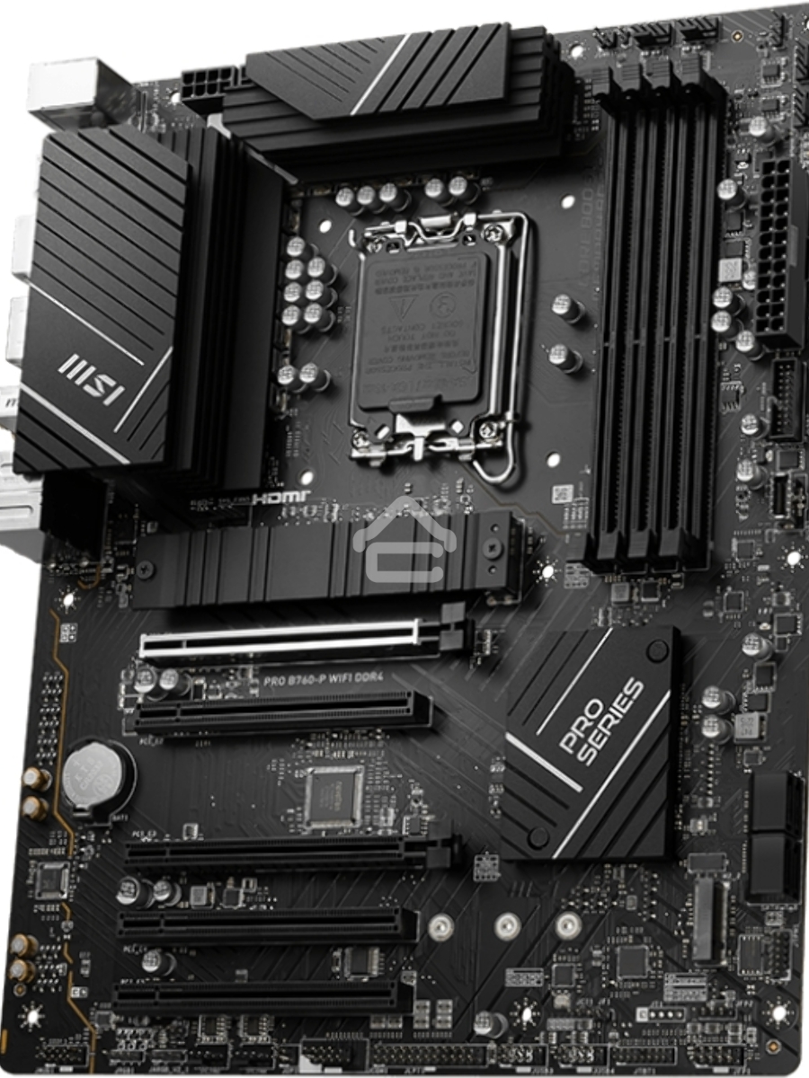 Материнская плата MSI PRO B760-P WIFI DDR4, LGA 1700, Intel B760, 4xDDR4, 4xSATA, 2xM.2, 1xPCIe 4.0 x16, 1xPCIe 4.0 x4, 3xPCIe 3.0 x1, 1xHDMI, 1xDP, 1xRJ45 2.5Gb, Wi-Fi 6E, Bluetooth 5.3, 1xUSB-C 3.2 Gen 2, 2xUSB-A 3.2 Gen 2, 4xUSB-A 2.0, 5x3.5мм, TOSLINK