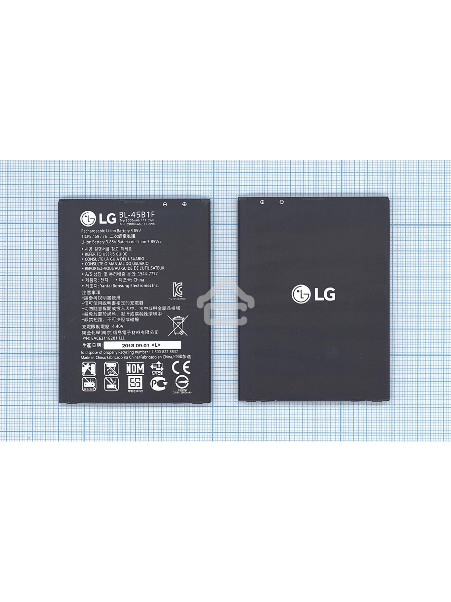 Аккумуляторная батарея BL-45B1F для LG F600, F720S 3000mAh / 11.55Wh 3,85V