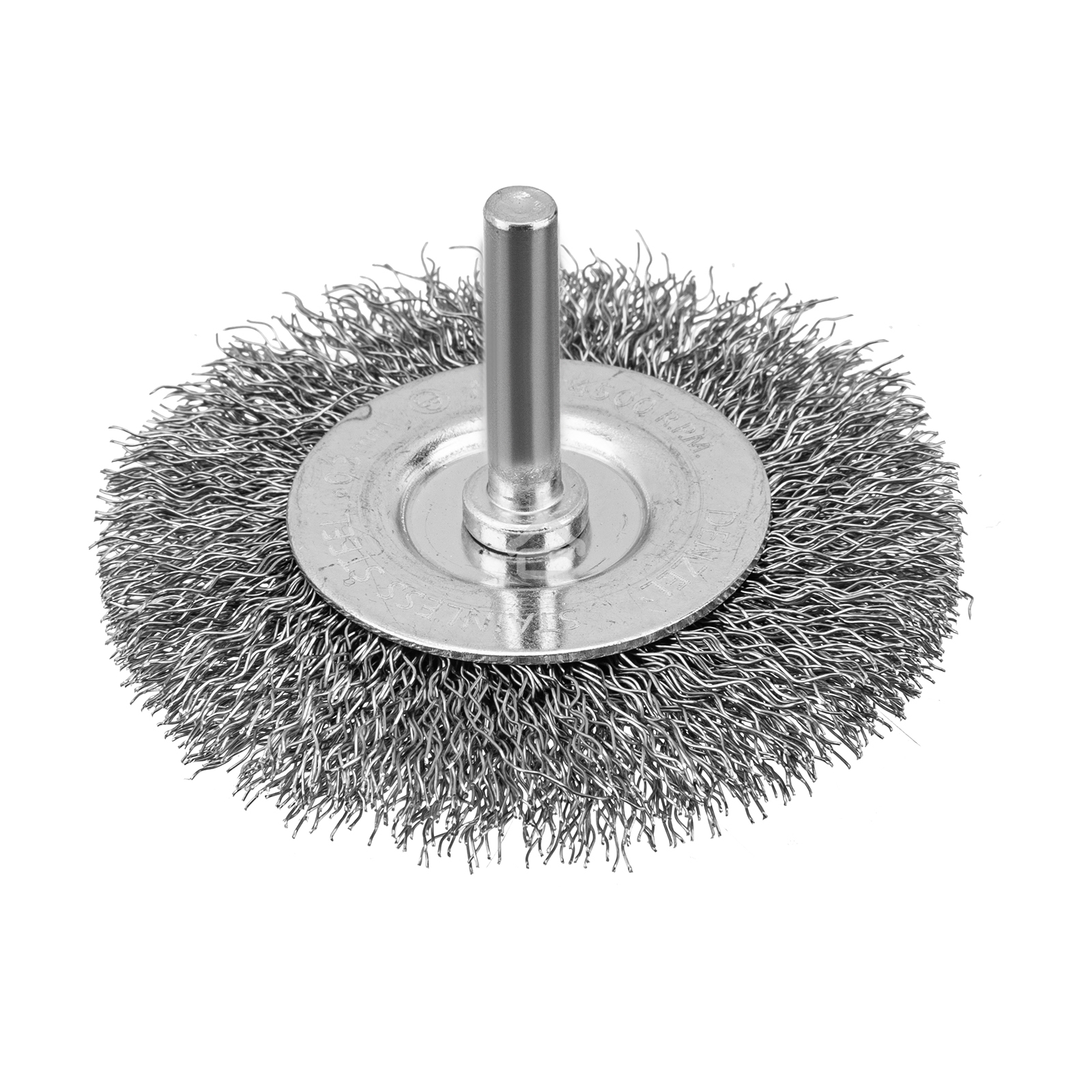 Набор щеток для дрели, 2 Плоские 50-75мм, 3 Чашки 25-50-75мм, шпилька, нерж.вит. проволока Denzel