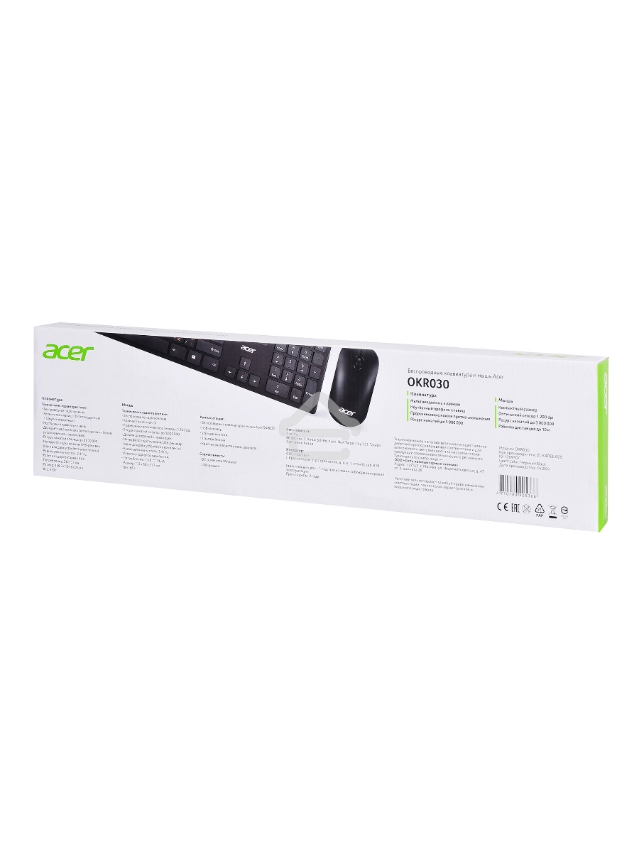 Комплект клавиатура и мышь Acer OKR030 [ZL.KBDEE.005] Combo wilreless USB slim black