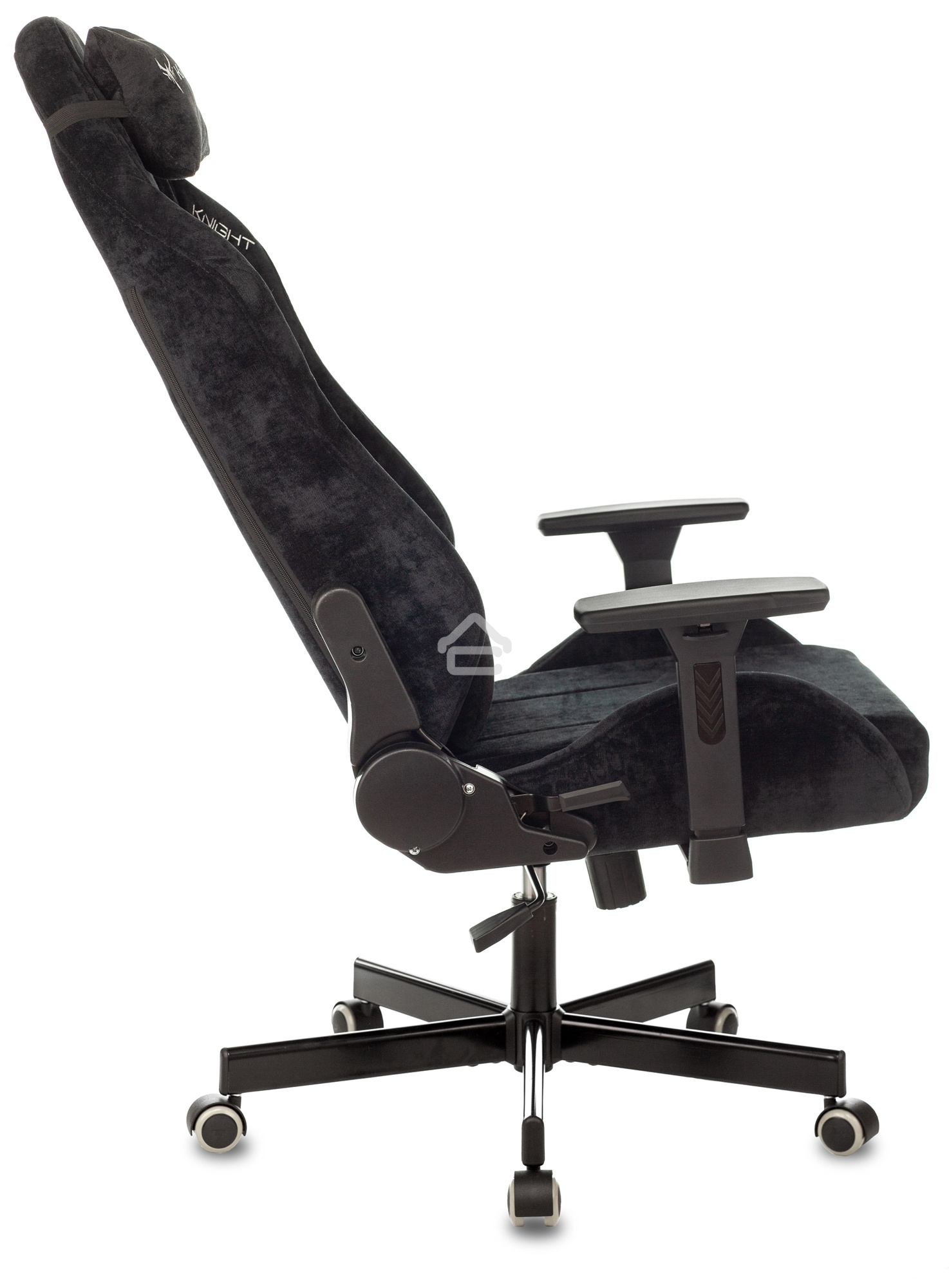 Кресло игровое Бюрократ Knight N1 Fabric черный Light-20, с подголов. крестовина металл
