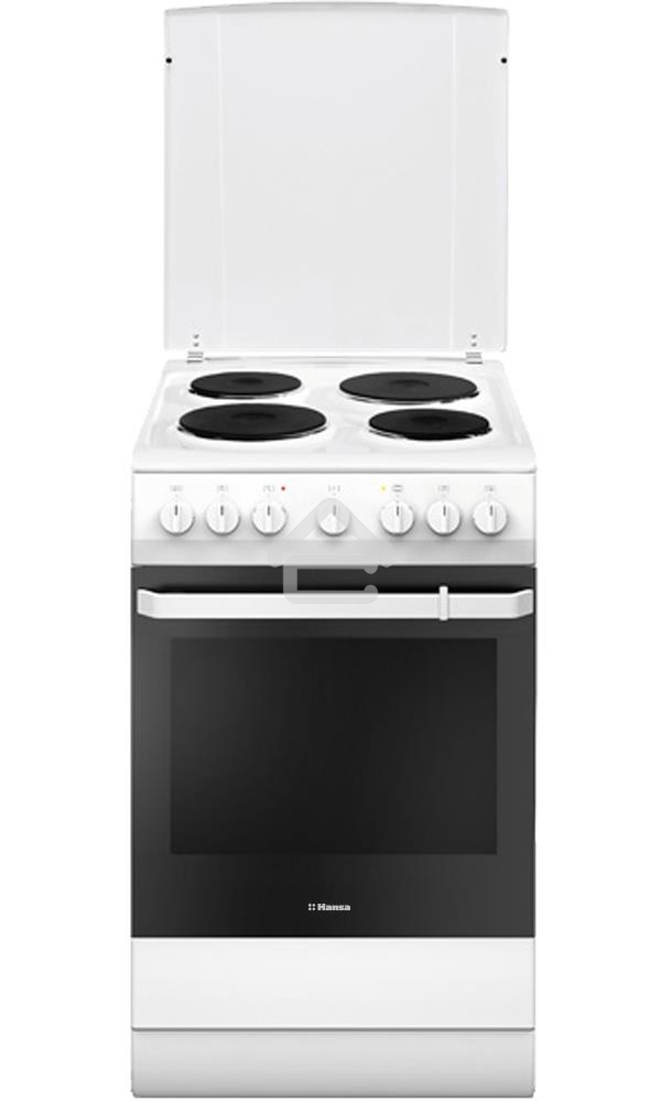 Плита электрическая Hansa FCEW54109 белый, конфорок 4 шт, духовка 65 л, 50 см x 85 см x 60 см