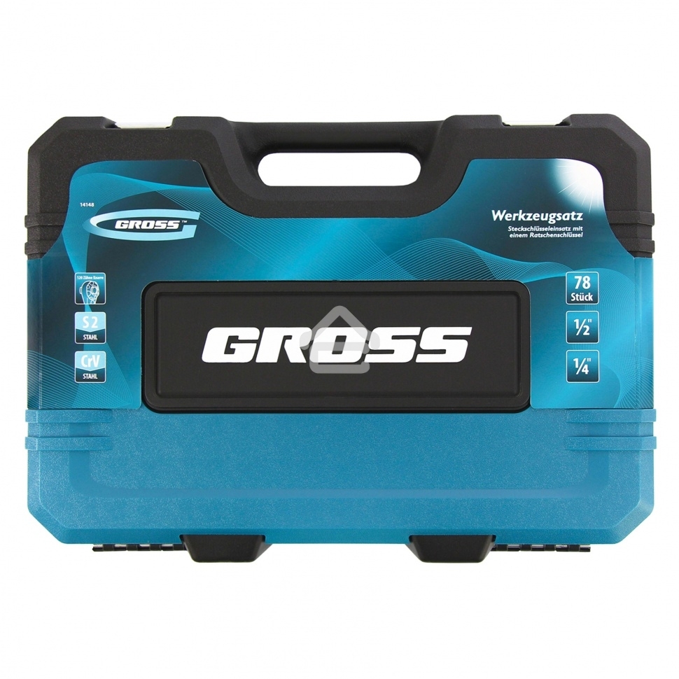 Набор инструментов Gross 78 пред., 120 зубьев, CrV, 1/4, 1/2 14148