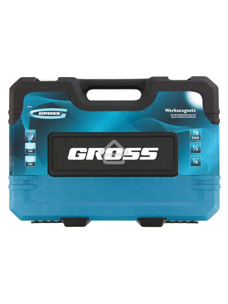 Набор инструментов Gross 78 пред., 120 зубьев, CrV, 1/4, 1/2 14148