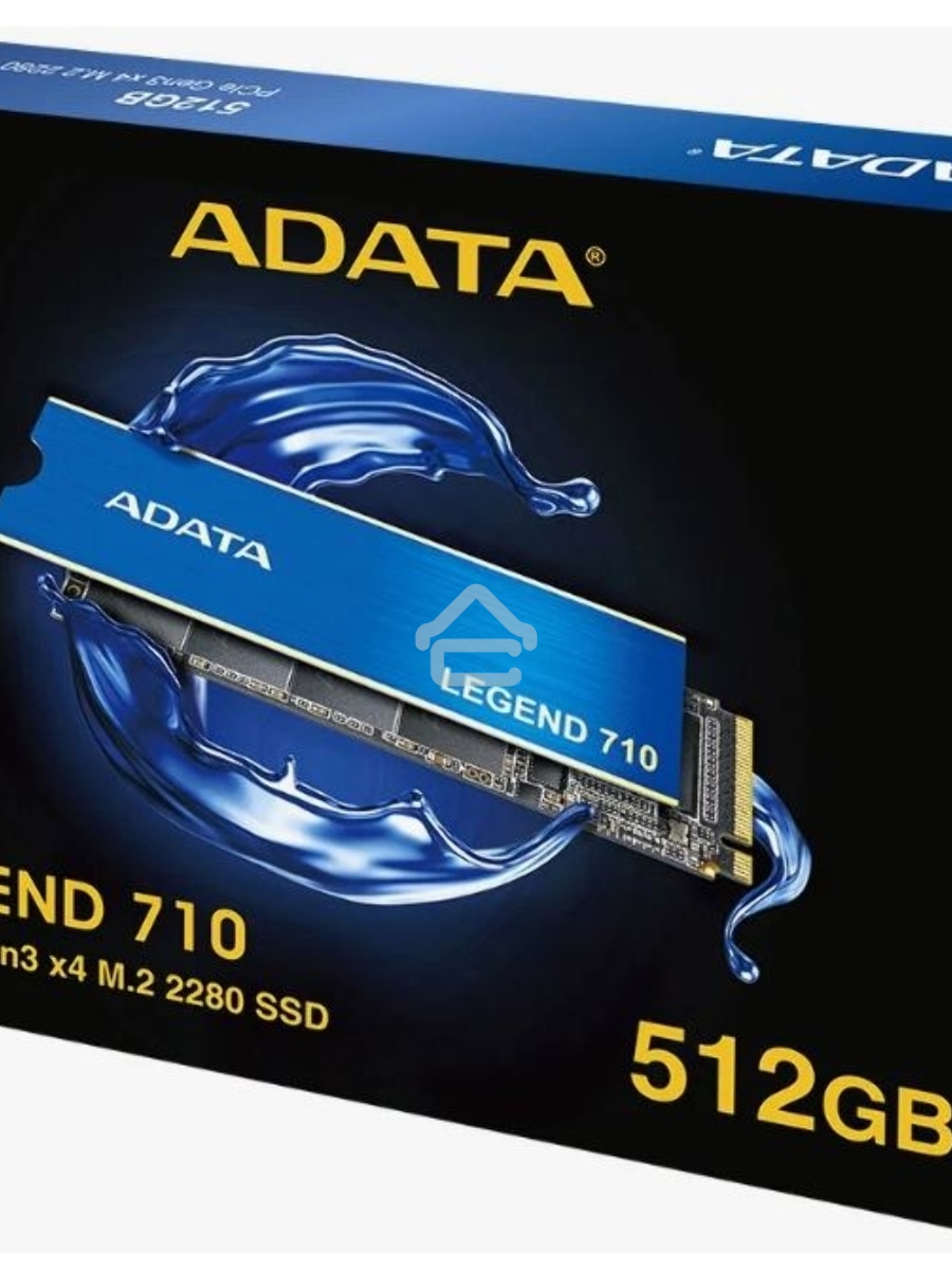 Накопитель SSD ADATA LEGEND 710, 512Gb, PCIe 3.0 x4, M.2 2280, NVMe, R/W 2400/1600, с радиатором