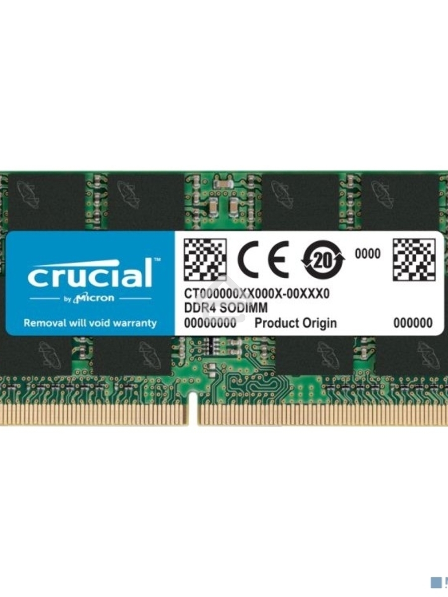 Оперативная память Crucial, DDR4, 16GB (1x16 GB), 3200 MHz, CL22, SO-DIMM