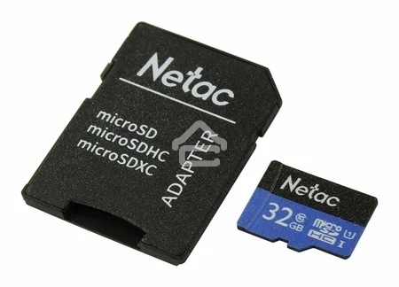 Карта памяти Netac P500 ECO 32GB MicroSDHC C10 up to 80MB/s, retail pack with SD Adapter