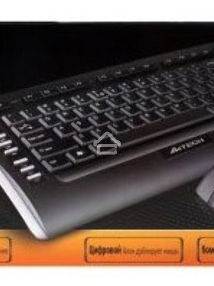 Клавиатура + мышь A4TECH W 9300F USB (черный), 2.4G наноприемник