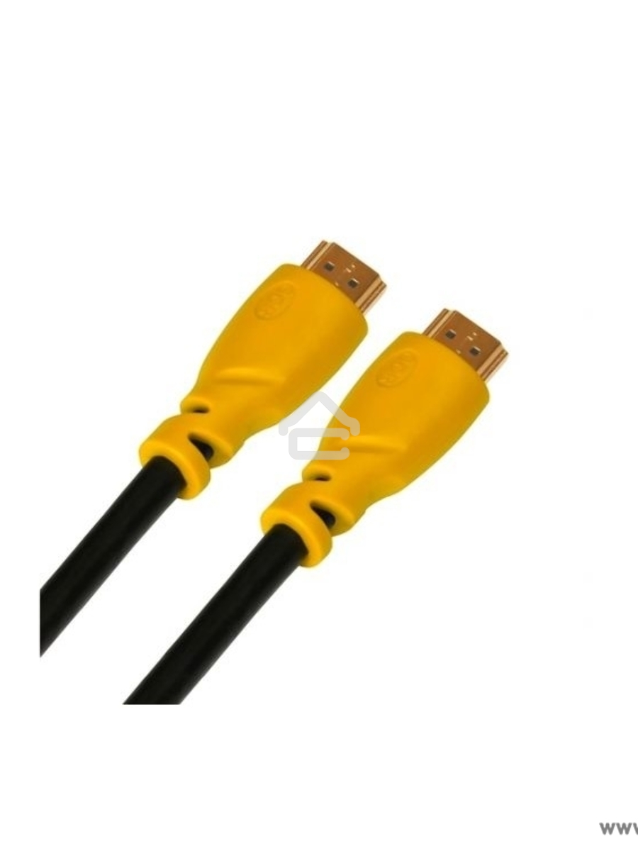 Кабель Greenconnect5.0m HDMI версия 1.4,черный, желтые коннекторы, OD7.3mm, 30/30 AWG, позолоченные контакты, Ethernet 10.2 Гбит/с, 3D, 4K, экран