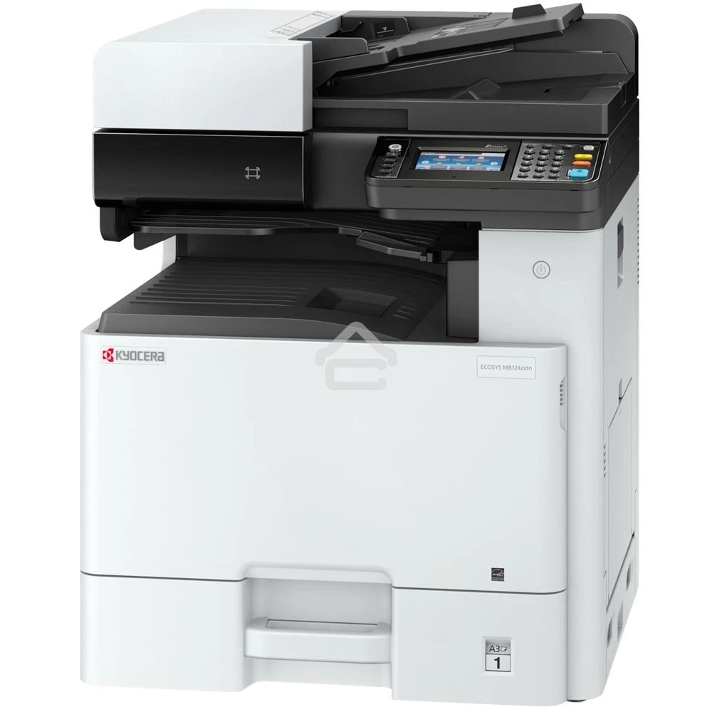 МФУ лазерный Kyocera Ecosys M8124cidn (1102P43NL0), A3, цветной, печ. до 24 стр/мин. (А4) до 12 стр/мин. (А3), скан. до 50 стр/мин., 1200 x 1200 dpi (печать) 600x600dpi (скан.), USB, RJ-45, NFC, Air Print, Mopria