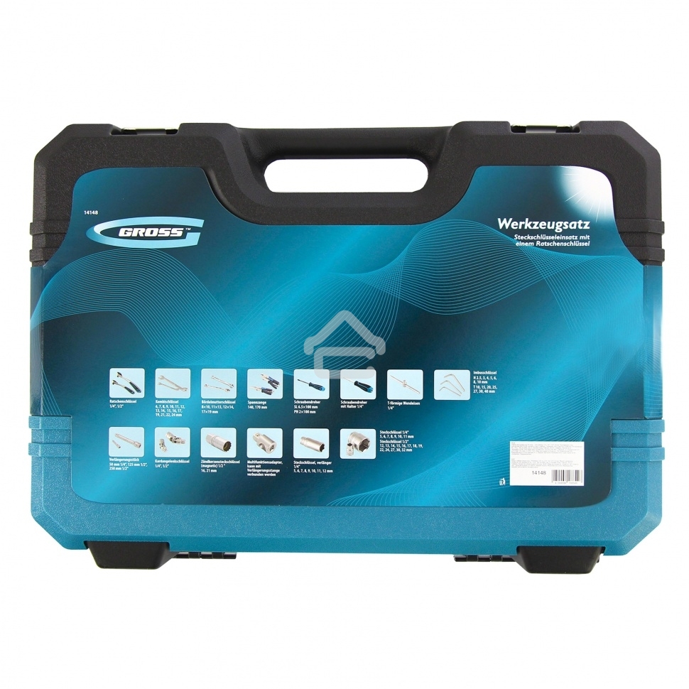 Набор инструментов Gross 78 пред., 120 зубьев, CrV, 1/4, 1/2 14148